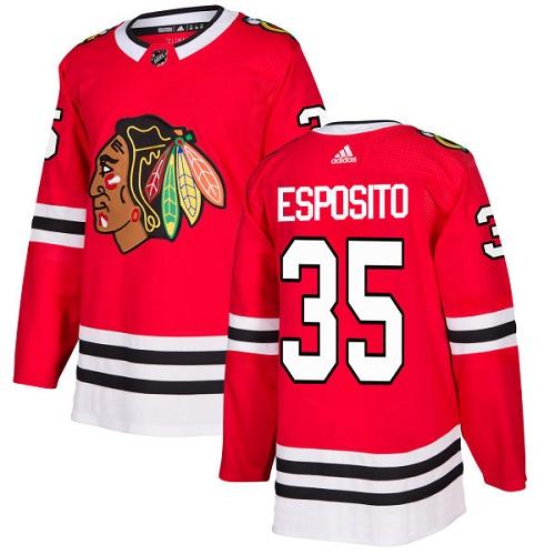 Adidas Men Chicago Blackhawks #35 Tony Esposito Red Home Authentic Stitched NHL Jersey